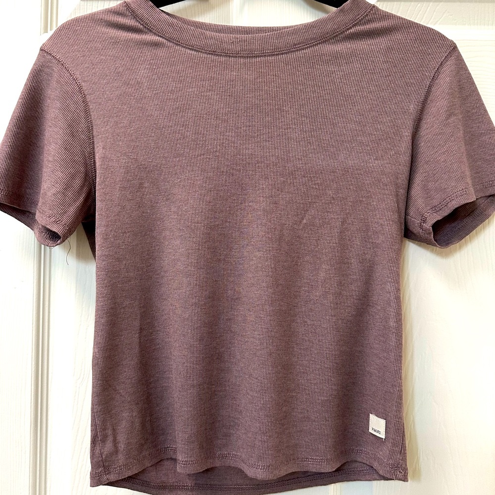 Vuori Mudra ribbed crop top in Hazel